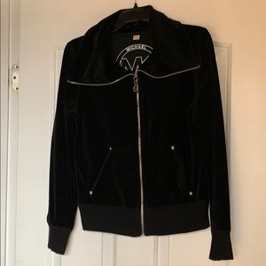 Michael Kors velour black zip up